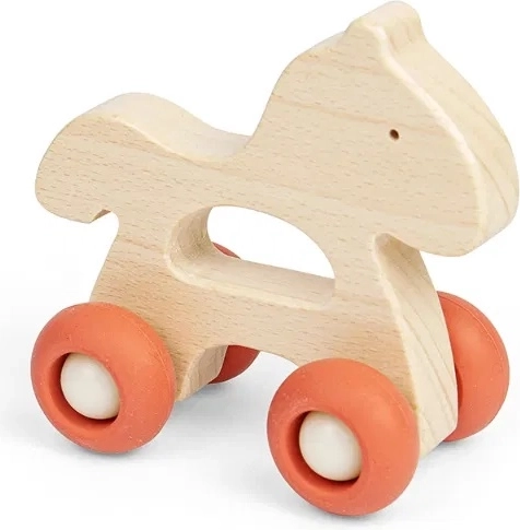 Bigjigs Toys medinis gyvūnėlis ant ratukų