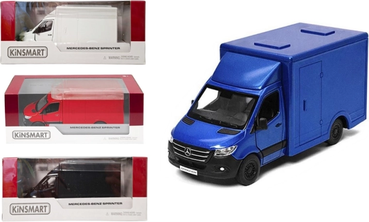 Mercedes-Benz Sprinter metalinis modelis 1:48 su „pull back“ mechanizmu