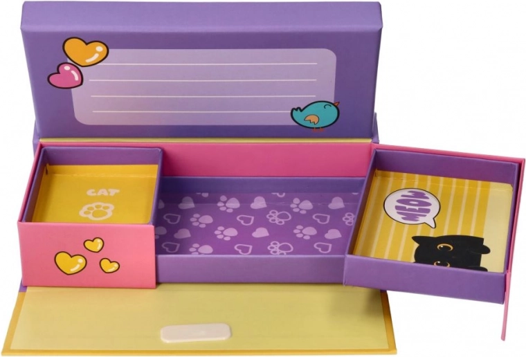 Violetinė dėžutė papuošalams ir smulkmenoms