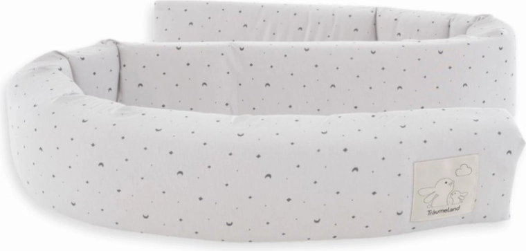 Träumeland cot bumper snake moon grey