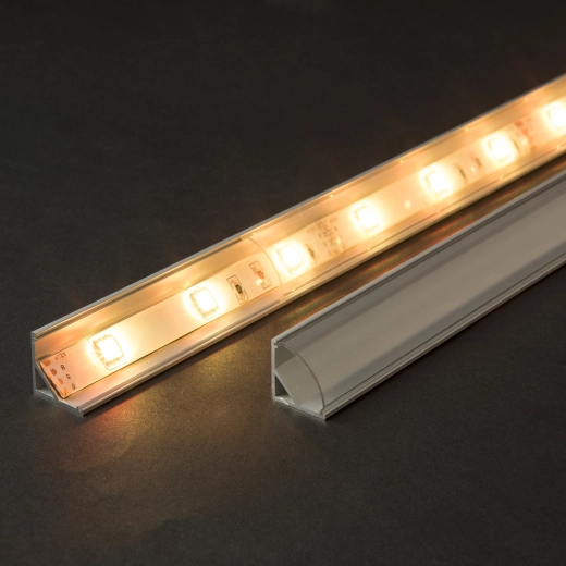 Skaidrus dangtelis aliumininiam LED profiliui, 1 m