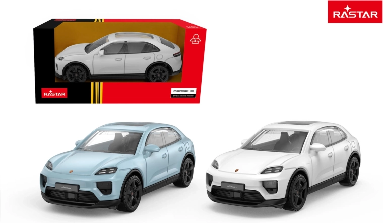 Metalinis automobilio modeliukas Porsche Macan Rastar 1:43 mėlynas - 1 vnt.