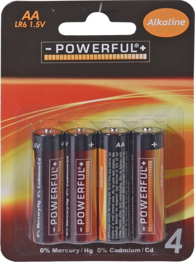 Šarminės baterijos AA 1,5 V, 4 vnt.