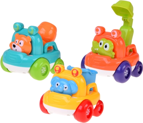 Trys mėgstamos statybinės transporto priemonės