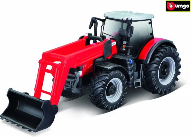 Bburago Farmland tractor Massey Ferguson 8740S with front loader 10 cm