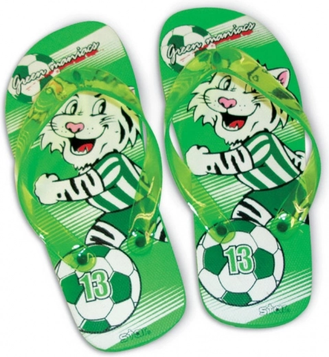Žalios MaDe basutės su tigru ir futbolo kamuoliu