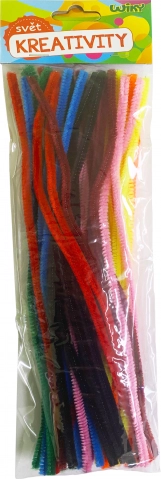 Šenilinės vielutės 40 vnt. – spalvų miksas, 30 cm