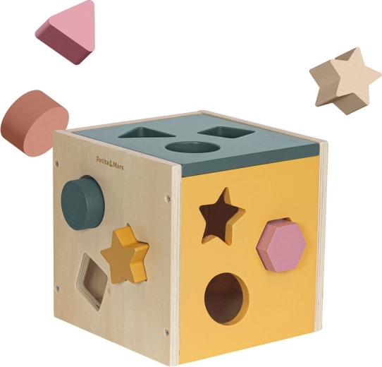 Medinė rūšiavimo kaladėlė Petite&Mars Gravity Wood of Mars Aurora Pink