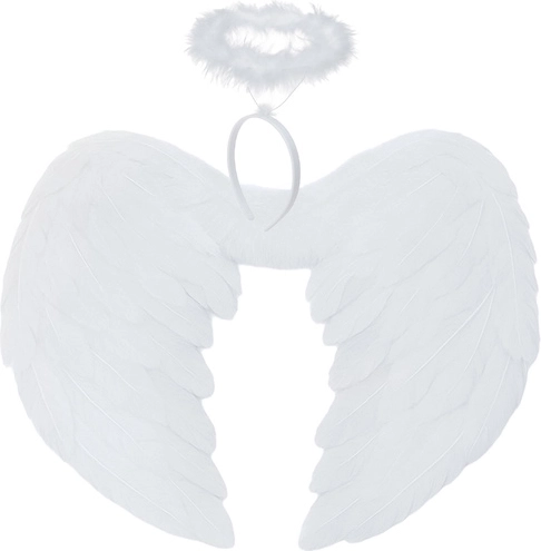 Angel wings with halo Ruhhy, white
