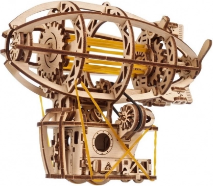 Ugears 3D medinis mechaninis galvosūkis „Steampunk“ dirižablis
