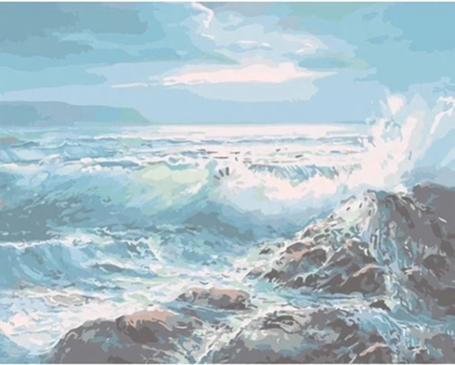 Norimpex Paint by Numbers Stormy Sea 40 × 50 cm