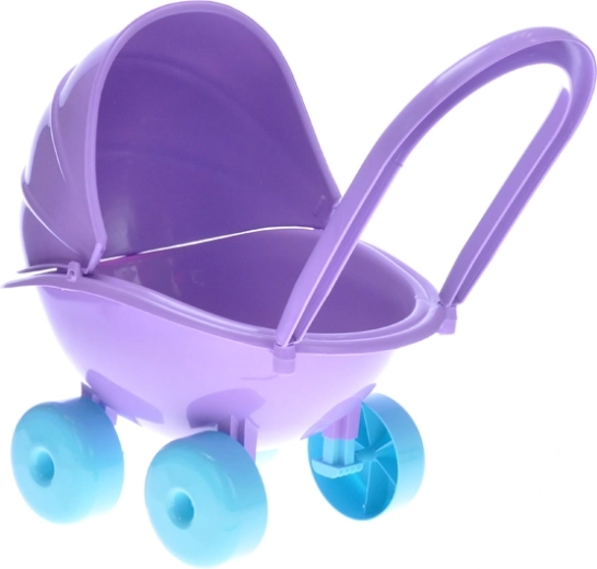 Gilus plastikinis vežimėlis lėlėms – violetinis