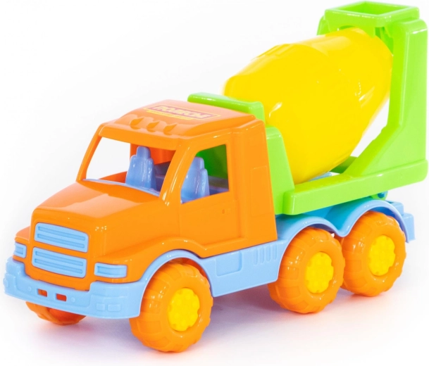 Moving wheels and rotating drum
