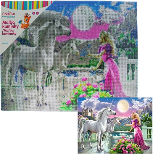 Diamond Painting Pegasus and Princess 40 × 50 cm