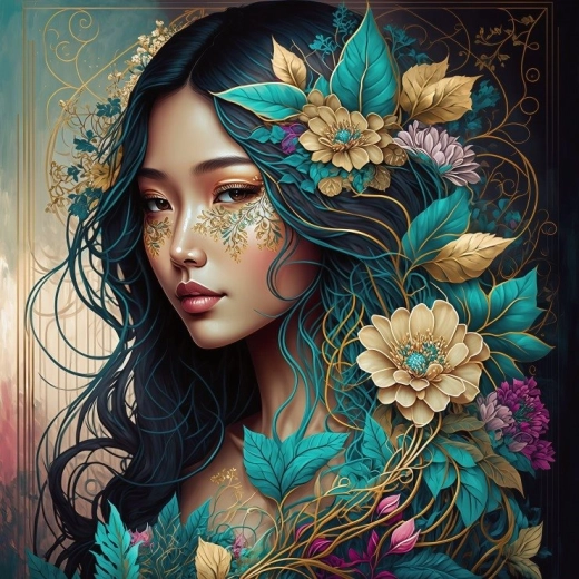 Bluebird square puzzle Hana – Soul of Nature collection, 1000 pieces