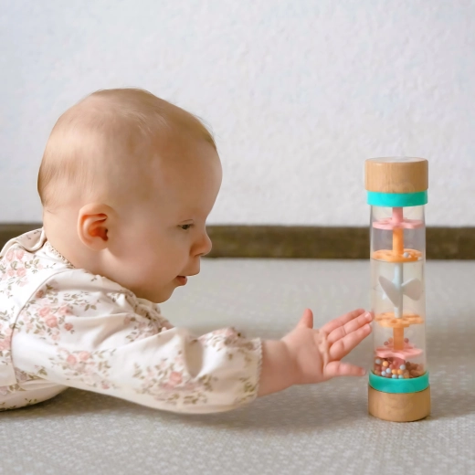 Rain stick and soft blocks with bells