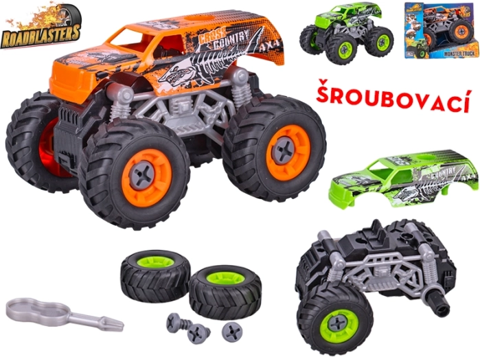 Screw-together monster truck with flywheel ROADBLASTERS 12 cm
