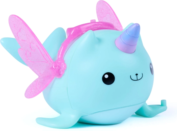 Enchanted narwhal with wings