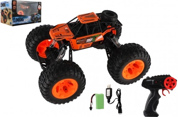 RC visureigis automobilis 2,4 GHz, plastikas, 32 cm su įkraunamu akumuliatoriumi – Oranžinė