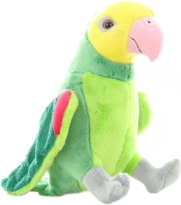 Žalias pliušinis papūgėlė 20 cm