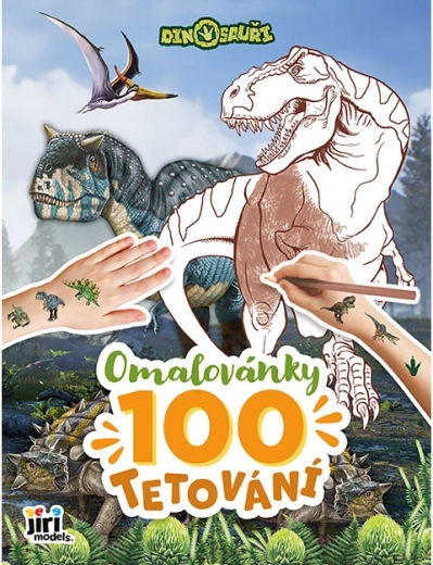 Coloring Book and 100 Tattoos: Dinosaurs
