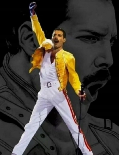Norimpex tapyba pagal skaičius – Freddie Mercury poza 40 × 50 cm