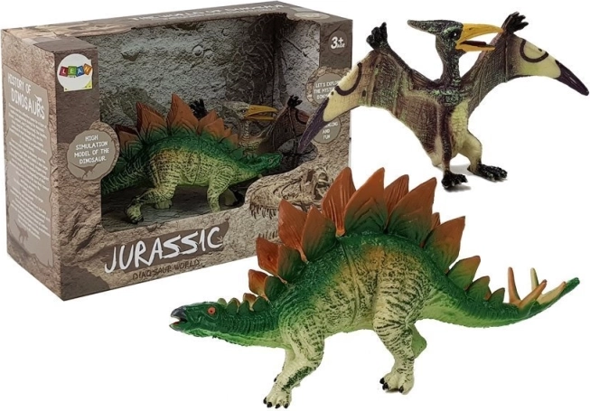 Dinozaurų žaislų rinkinys Stegosaurus ir Pteranodon