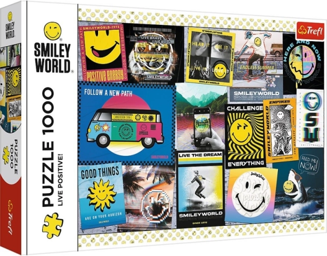 Dėlionė 1000 dalių Smiley – Gyvenk pozityviai