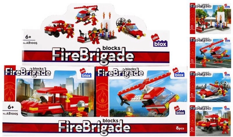 Konstruktorius „Ugniagesiai“ su minifigūrėle – 4 rūšys