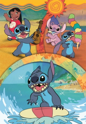 Dėlionė „Stitch ir draugai“ 104 dalys