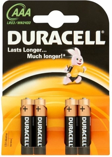 AAA tipo baterijos DURACELL Basic, 4 vnt.