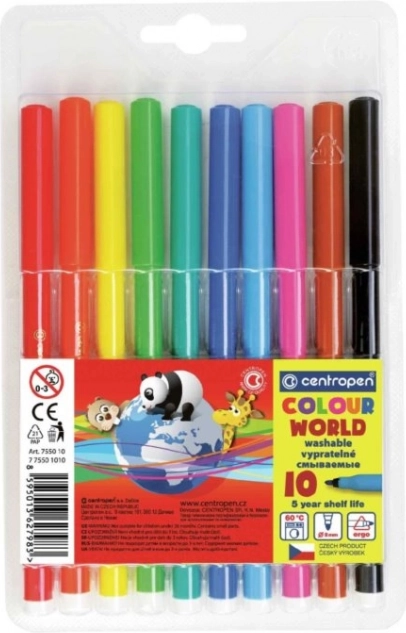 Centropen flomasterių rinkinys, 10 spalvų