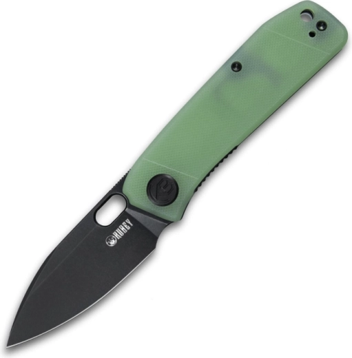 Kubey Hyde KU2104C kišeninis peilis 7,5 cm, juodas, šviesiai žalias Jade, G10, klipsas