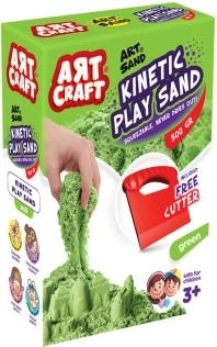 Art Craft kinetinis smėlis žalias 500 g