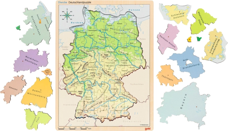 Goki Educational Wooden Puzzle Germany
