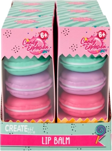 Lūpų balzamų rinkinys makaronų formos candy 3 vnt. create it!