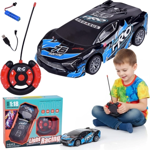 Sportinis RC automobilis 1:18 su apšviestu kėbulu – Ne