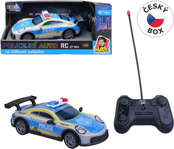 Remote-Controlled Police Car with Lights