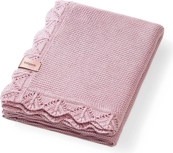 BabyOno knitted bamboo blanket Pink 75 × 100 cm