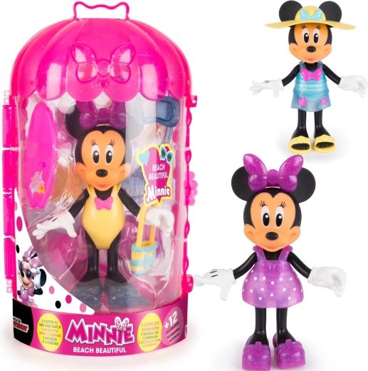 Disney Minnie Mouse paplūdimio mini lėlytė su spintelė ir drabužėliais