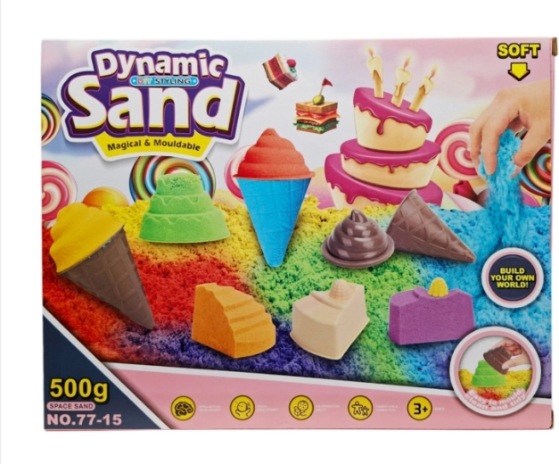 Kinetic sand 500 g with dessert molds