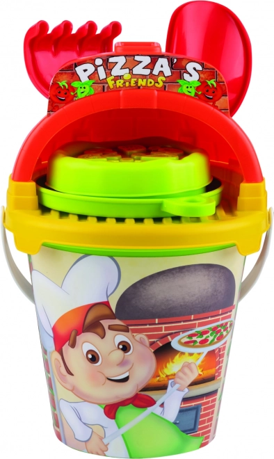 Androni smėlio žaidimų rinkinys Pizza Friend, 7 dalių