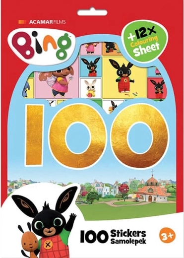 Bing spalvinimo knygelės rinkinys su lipdukais (daugiau nei 100 vnt.)