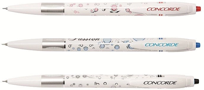 Concorde Passion ballpoint pen with needle tip 0.6 mm – blue refill