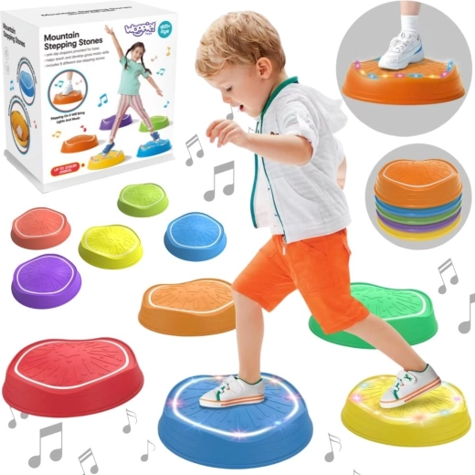 Woopie Interactive Balance Stones with Sound and Light (5 pcs)