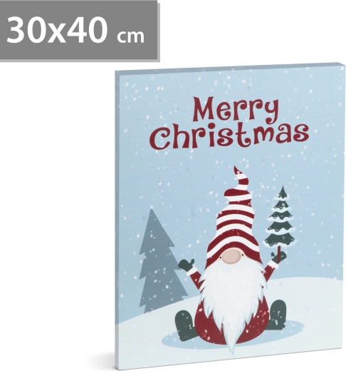 Christmas LED wall-hanging picture 30 × 40 cm