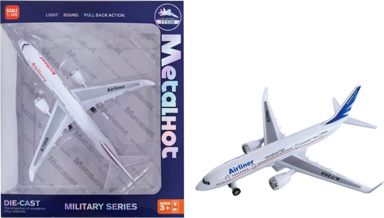 Keleivinio lėktuvo metalinis modelis Airliner MetalHot su stoveliu 1:860