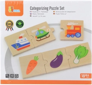 VIGA Wooden Logic Puzzle, 24 pieces