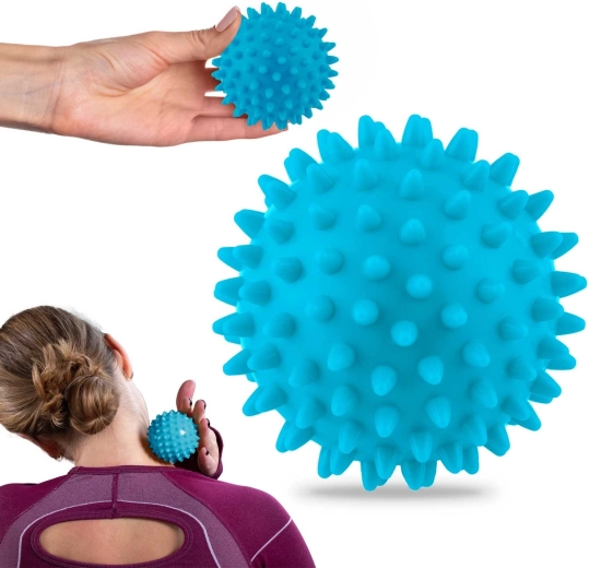 Masažinis ir fitneso kamuoliukas 7,5 cm – mėlynas