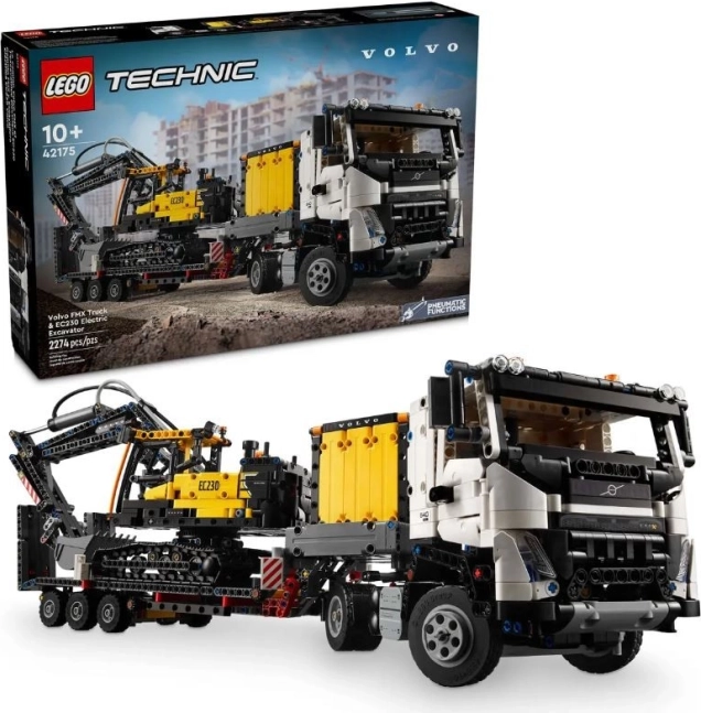 Lego Technic Volvo FMX sunkvežimis ir EC230 Electric ekskavatorius